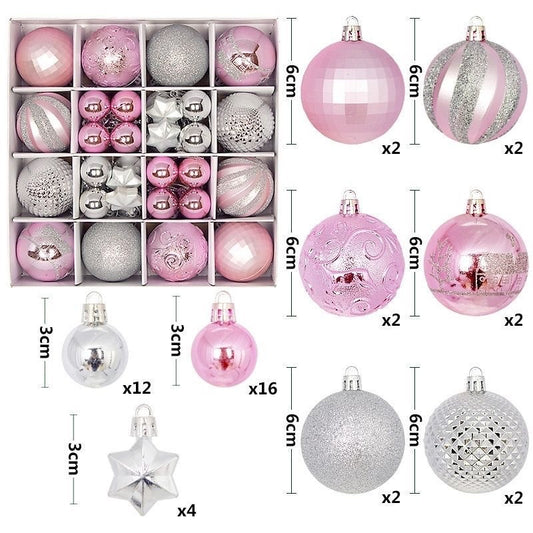 Pink and silver Christmas Decor